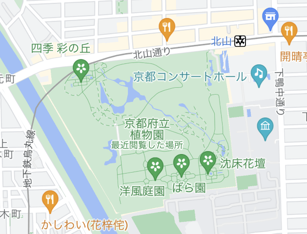 京都府立植物園のマップの写真