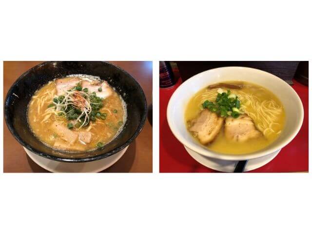 らー麺村咲とラーメンひばりのラーメンの写真