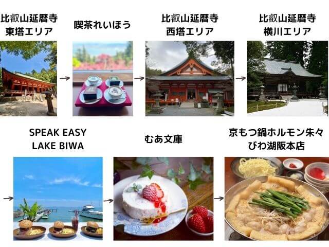 比叡山延暦寺観光とグルメを楽しむのんびりドライブデートコースの概要写真