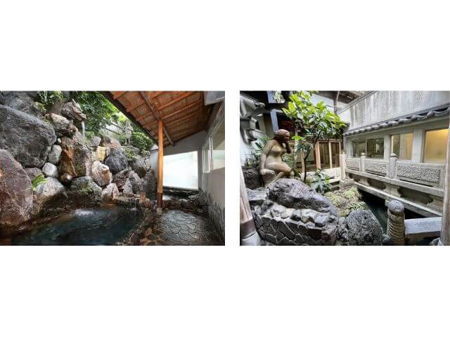 船岡温泉の露天風呂の写真