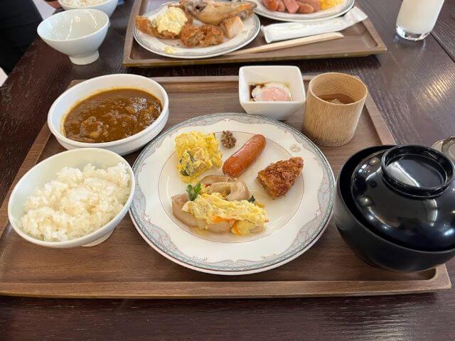 金沢白鳥路ホテル山楽の朝食ビュッフェの写真